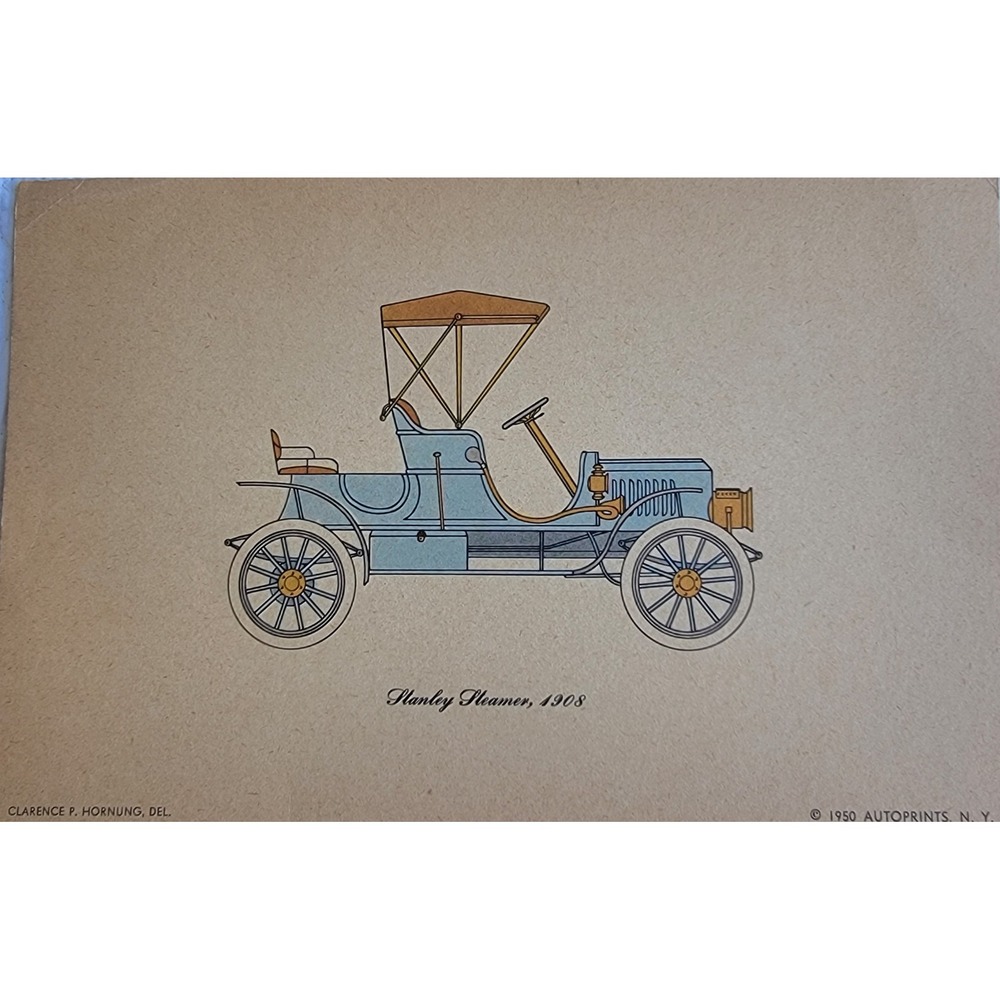 5 Vintage 1950 Clarence Hornung Autoprints Antique Car Lithographs S 8.5x5.5 - Picture 6 of 8
